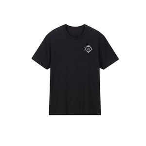 Black Round Neck T-shirt with Logo