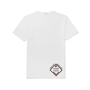 VVS Logo - White Round Neck T-shirt